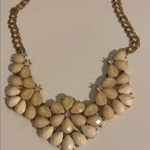 Elegant Cream Floral Necklace